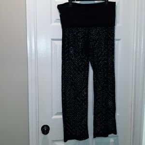 Catalina Eyelet Netted Wide Foldover Waistband Pants